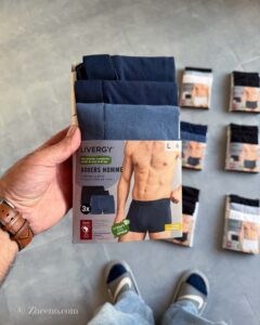 پک سه عددی شورت آبی و سرمه ای کمر کشی Livergy