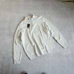 نیم زیپ بافت سبز کمرنگ