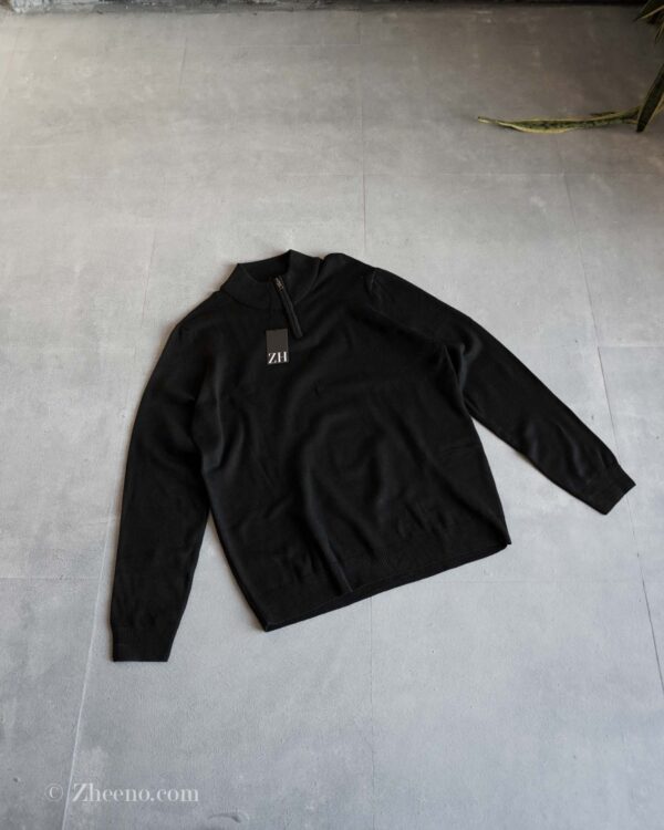 نیم زیپ بافت مشکی ساده Livergy