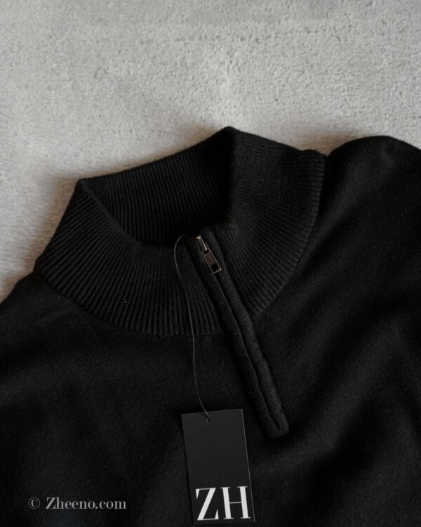 نیم زیپ بافت مشکی ساده Livergy
