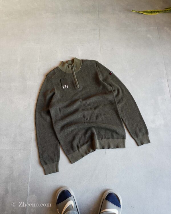 نیم زیپ بافت سبز تیره Parkside