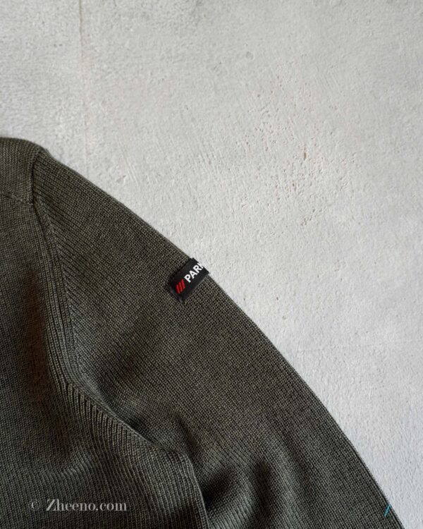 نیم زیپ بافت سبز تیره Parkside