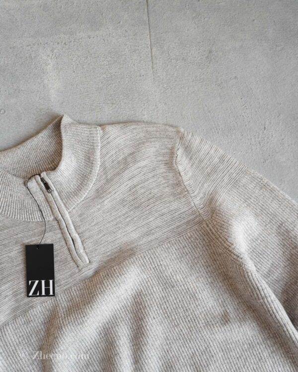 نیم زیپ بافت طوسی روشن Livergy