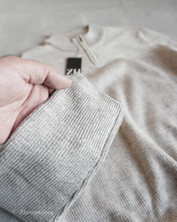 نیم زیپ بافت طوسی روشن Livergy