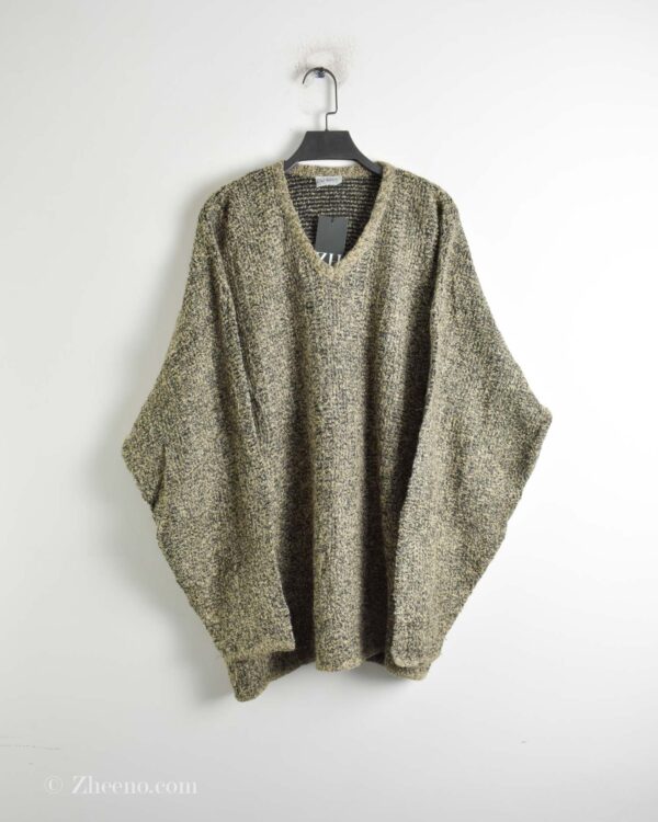 بافت وینتیج یقه هفت کرم مشکی Definitiv