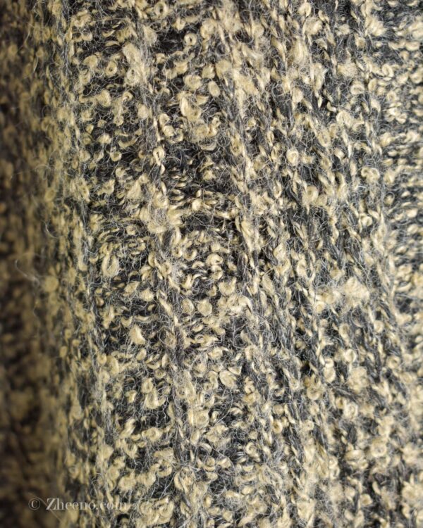 بافت وینتیج یقه هفت کرم مشکی Definitiv