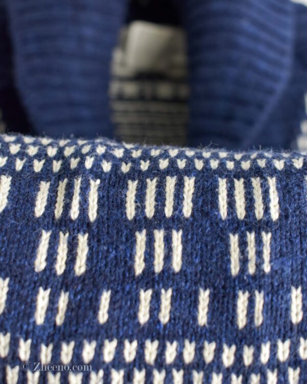 بافت وینتیج یقه دار تک دکمه سرمه ای