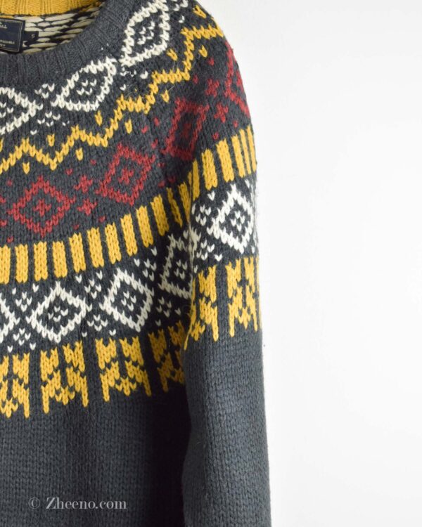 بافت وینتیج طرح دار نوک مدادی زرد