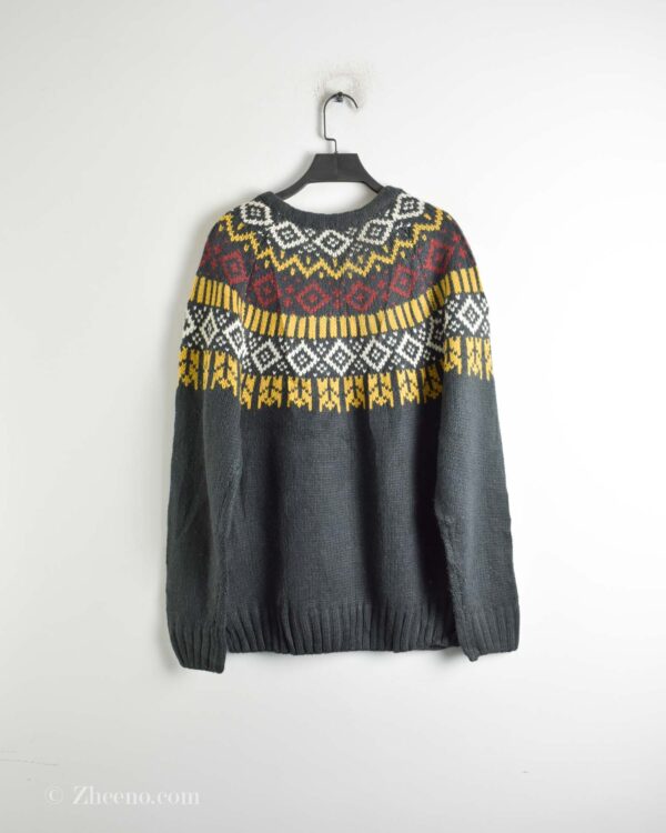 بافت وینتیج طرح دار نوک مدادی زرد