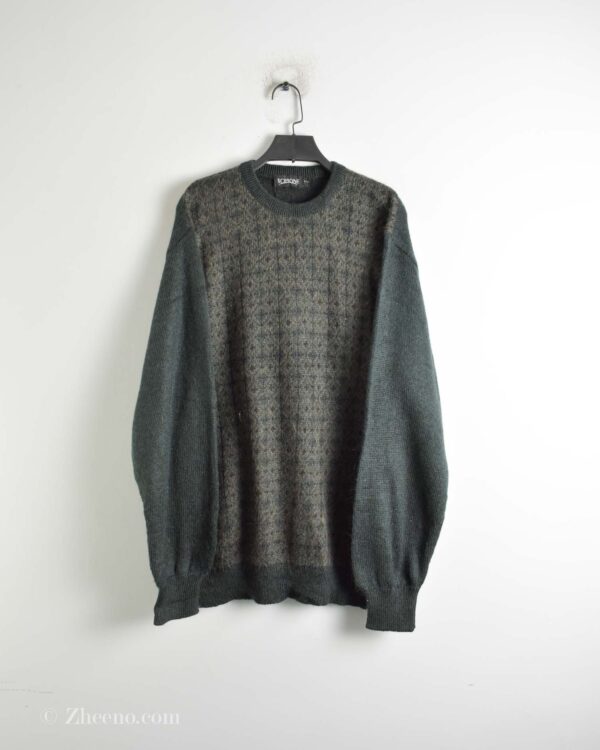 بافت وینتیج سبز طرح دار Scipione