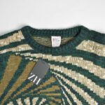 بافت وینتیج سبز طرح دار Bay Club