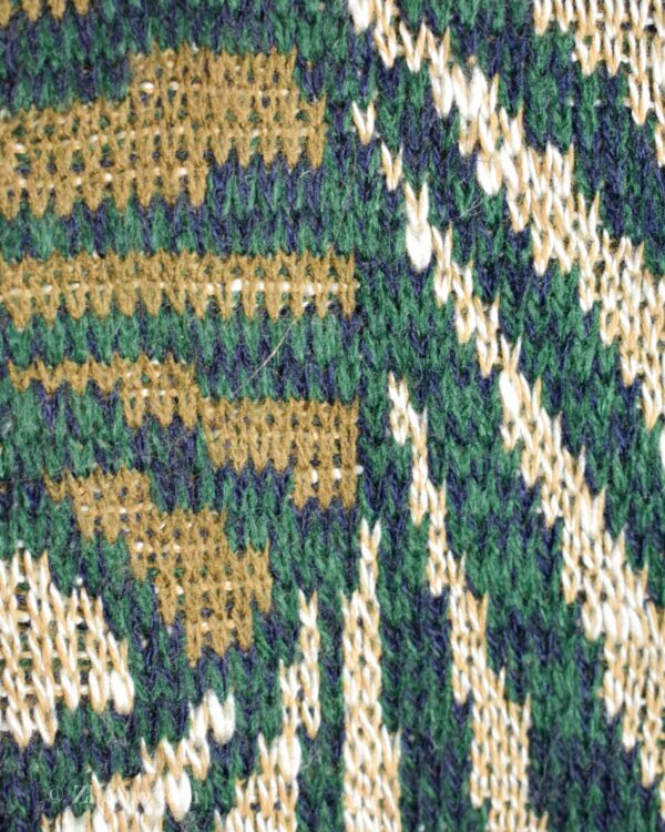 بافت وینتیج سبز طرح دار Bay Club