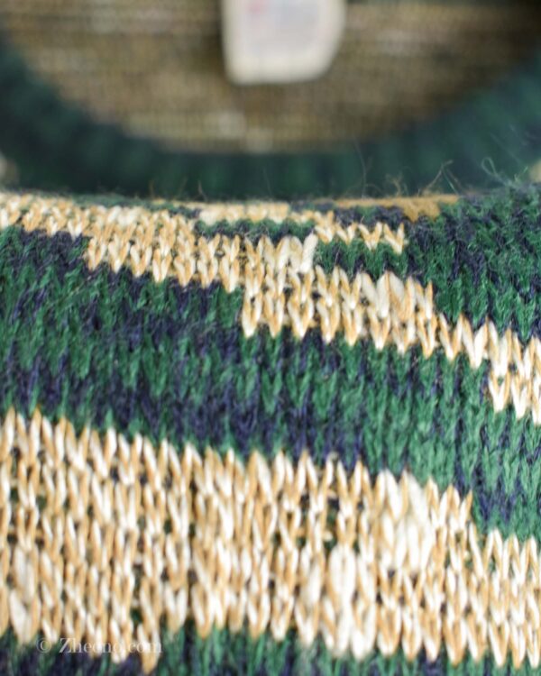 بافت وینتیج سبز طرح دار Bay Club