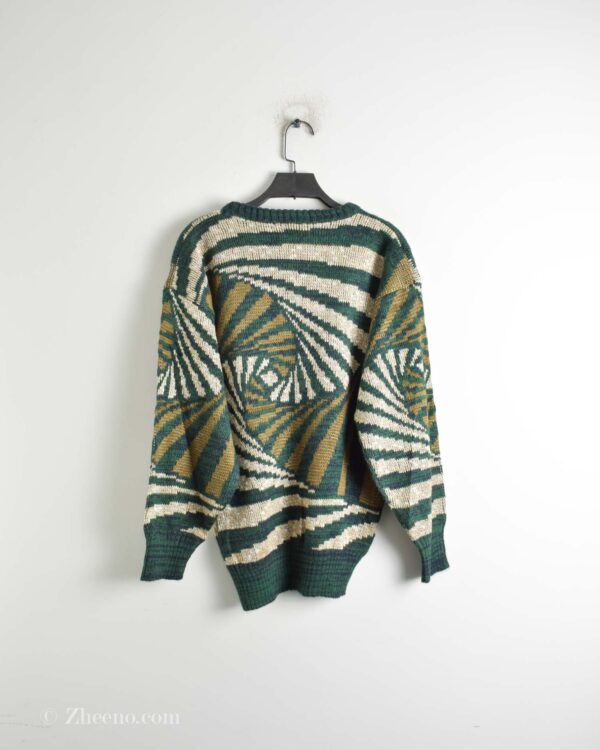 بافت وینتیج سبز طرح دار Bay Club