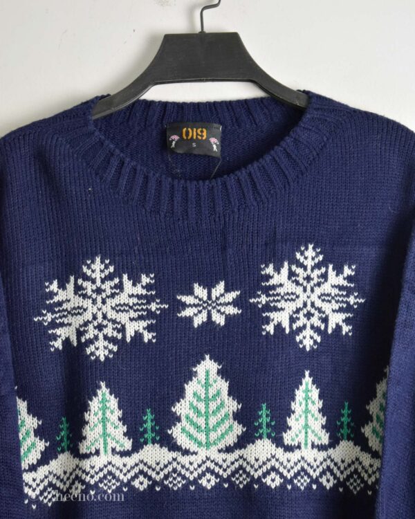 بافت وینتیج سرمه ای سرح دار 019