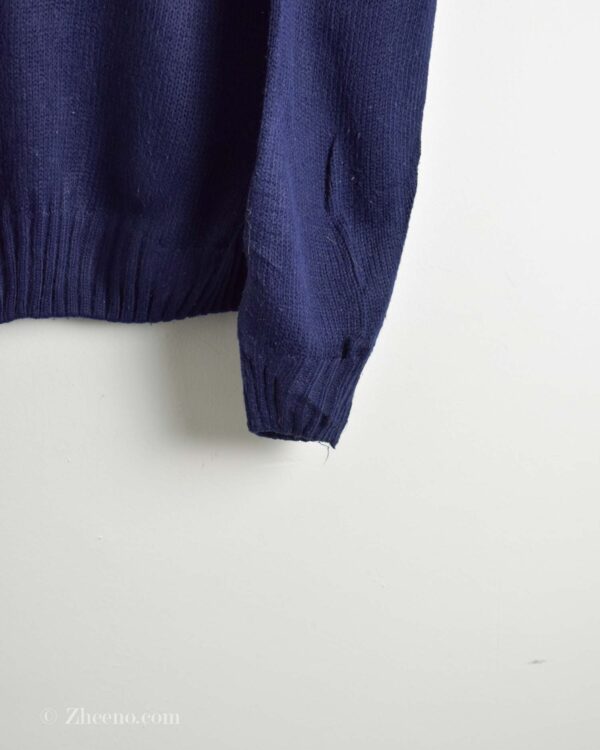 بافت وینتیج سرمه ای سرح دار 019