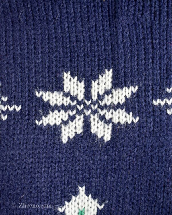 بافت وینتیج سرمه ای سرح دار 019