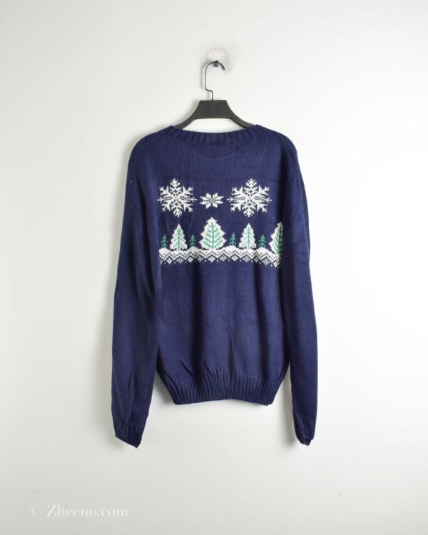 بافت وینتیج سرمه ای سرح دار 019