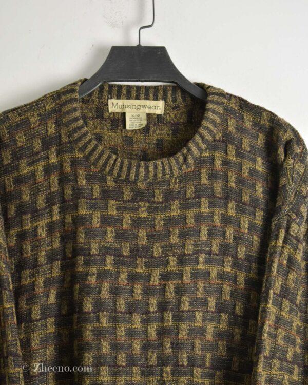 بافت وینتیج قهوه ای Munsingwear