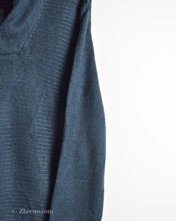 بافت وینتیج یقه دار تک دکمه سرمه ای Next