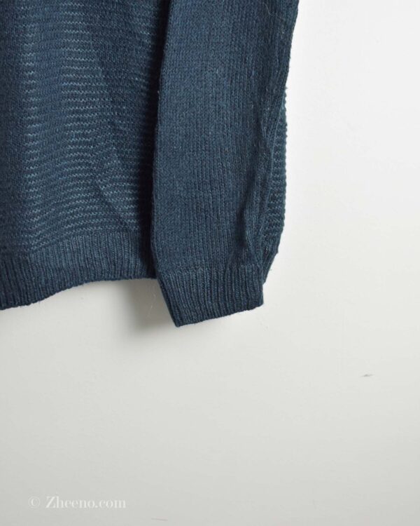 بافت وینتیج یقه دار تک دکمه سرمه ای Next