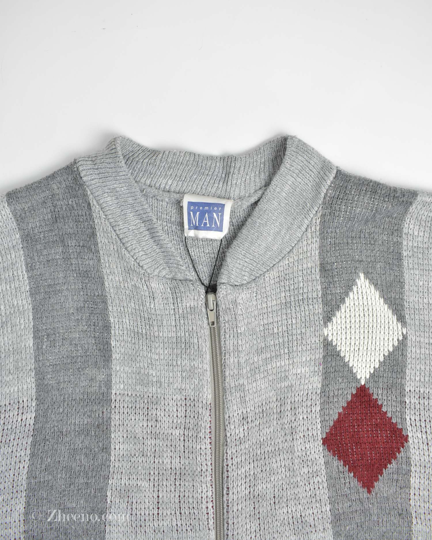 17634829092759610 سویشرت بافت وینتیج طرح دار Premier Man