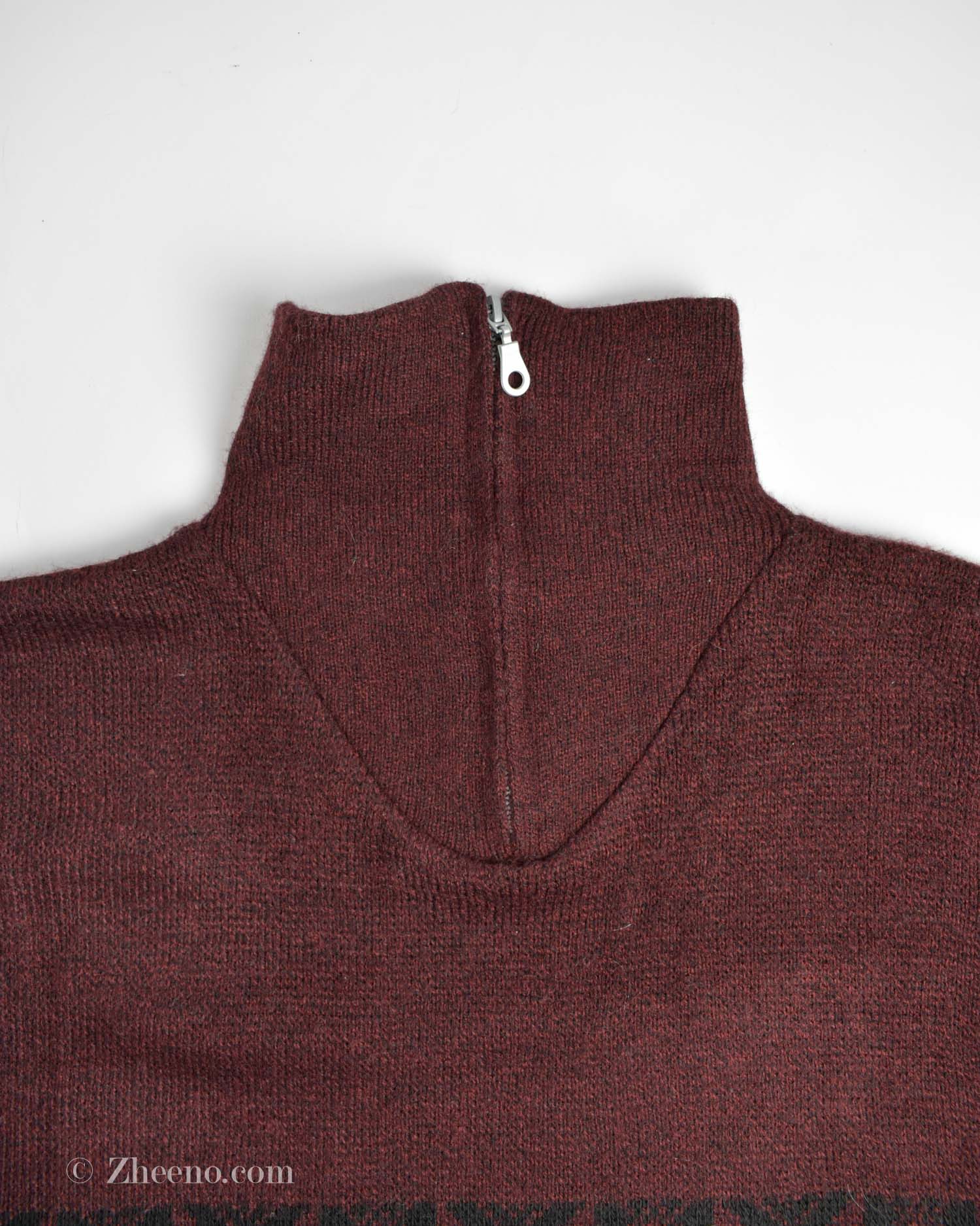 17634829141972510 نیم زیپ وینیتیج دورنگ T