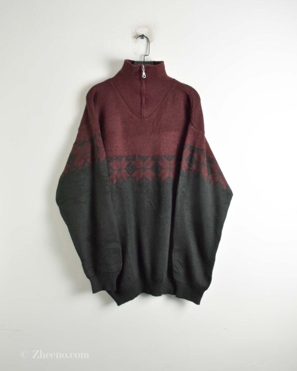 نیم زیپ وینیتیج دورنگ T