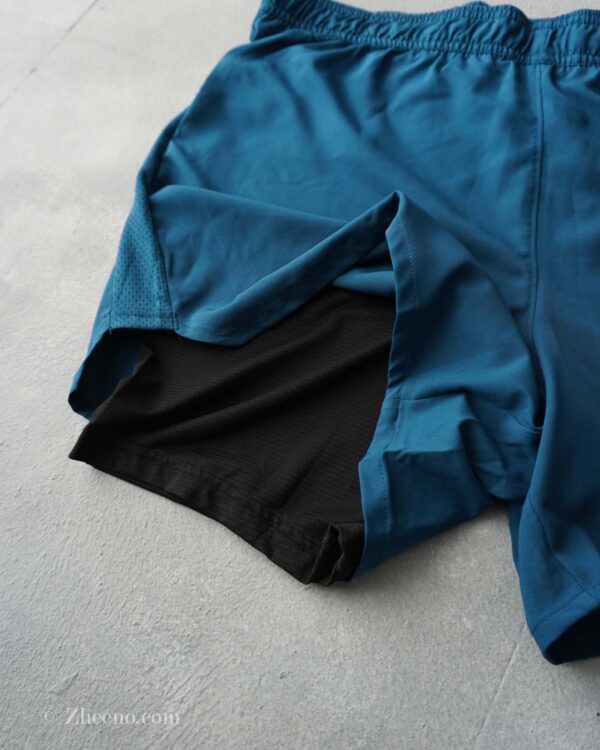 شلوارک دو لایه سبز کبریتی رنگ تیره Crivit