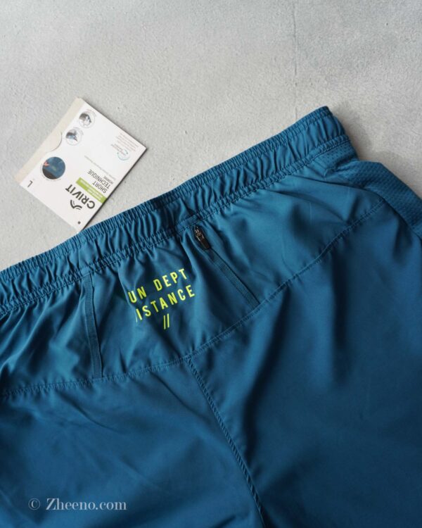 شلوارک دو لایه سبز کبریتی رنگ تیره Crivit