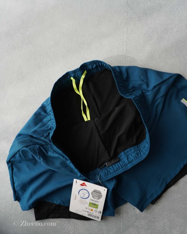 شلوارک دو لایه سبز کبریتی رنگ تیره Crivit