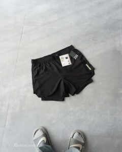 شلوارک دولایه مشکی Crivit