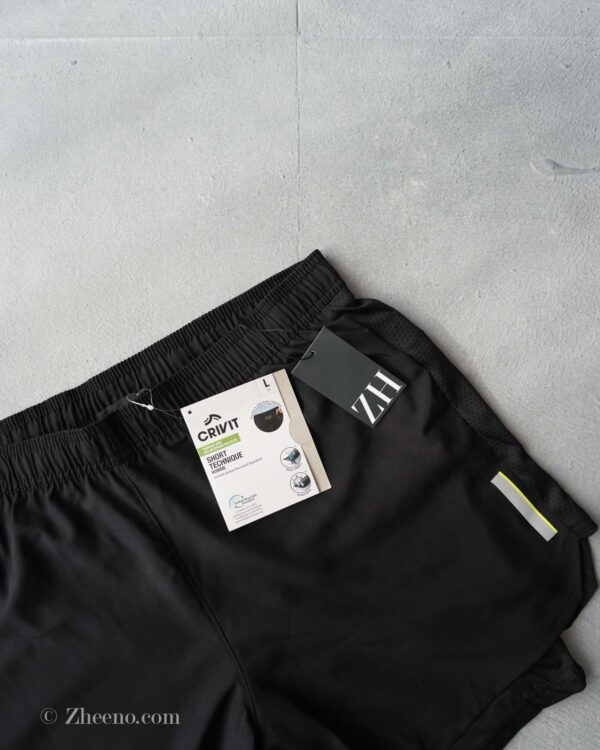 شلوارک دولایه مشکی Crivit