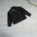 جکت جین خاکستری تیره طرح دار Jack&Jones