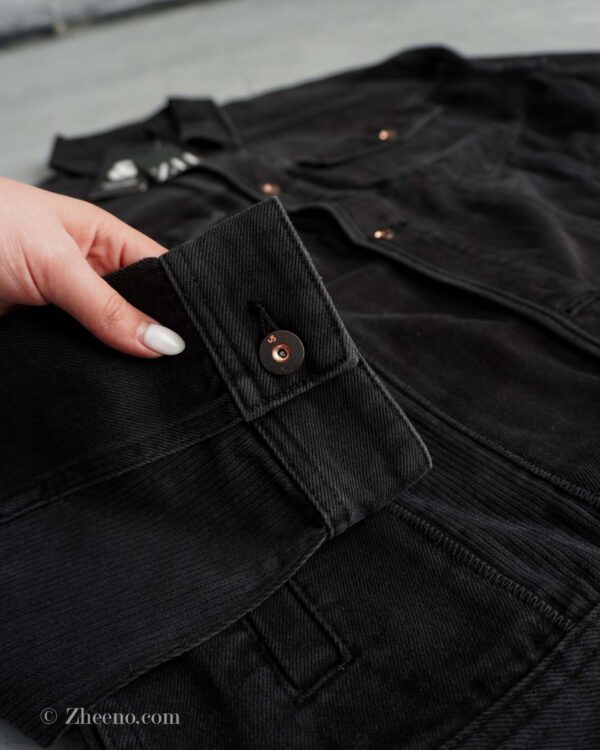 جکت جین خاکستری تیره طرح دار Jack&Jones - Image 3