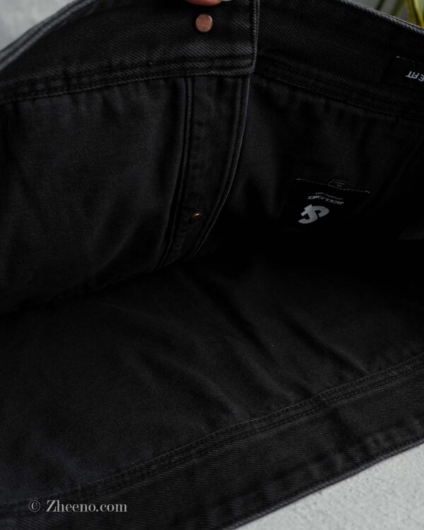 جکت جین خاکستری تیره طرح دار Jack&Jones - Image 4