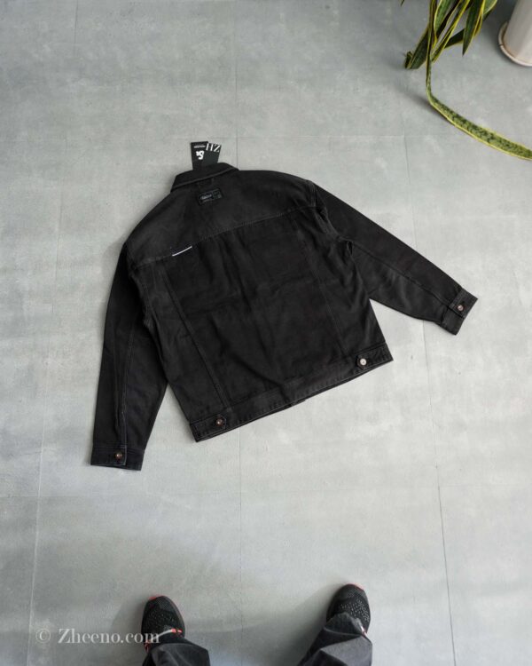 جکت جین خاکستری تیره طرح دار Jack&Jones - Image 5