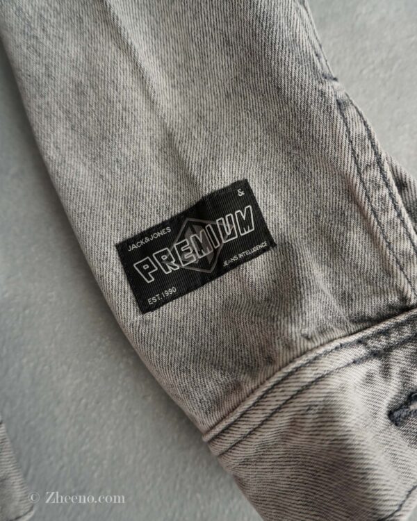 جکت جین خاکستری ساده Jack&Jones - Image 4