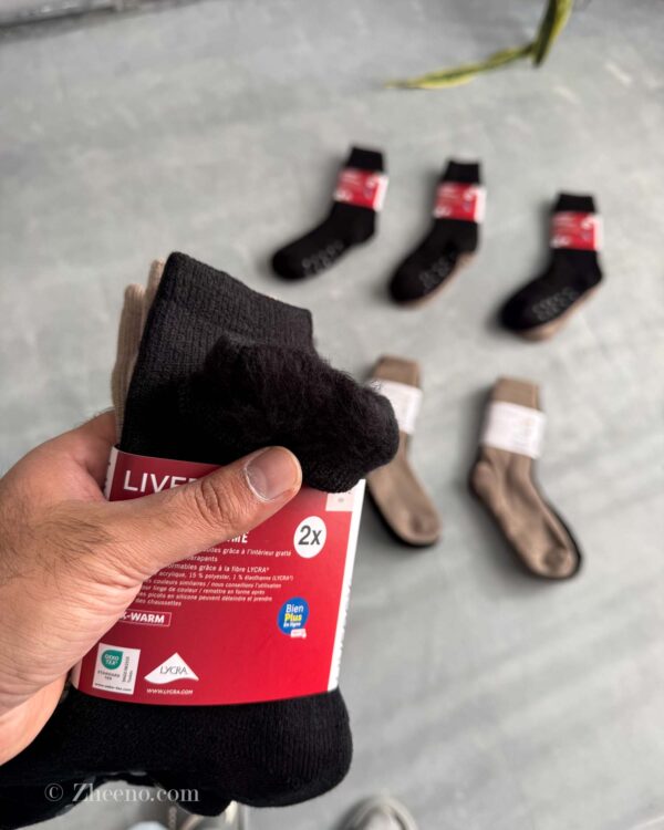 جوراب ضخیم مردانه داخل کرک استپ دار Livergy پک 2 عددی - Image 5