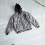 بامبر جکت کلاه دار دودی مشکی