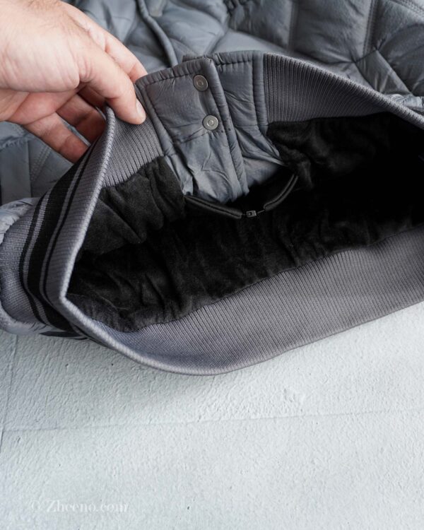 بامبر جکت کلاه دار دودی مشکی