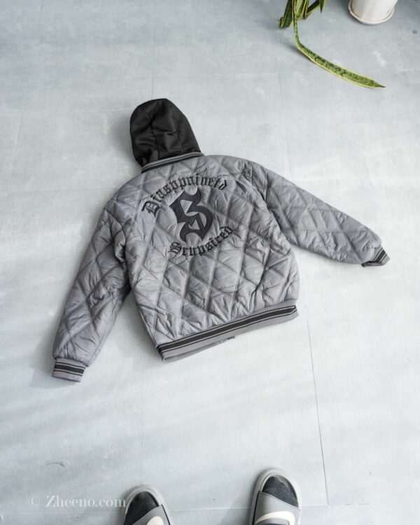 بامبر جکت کلاه دار دودی مشکی