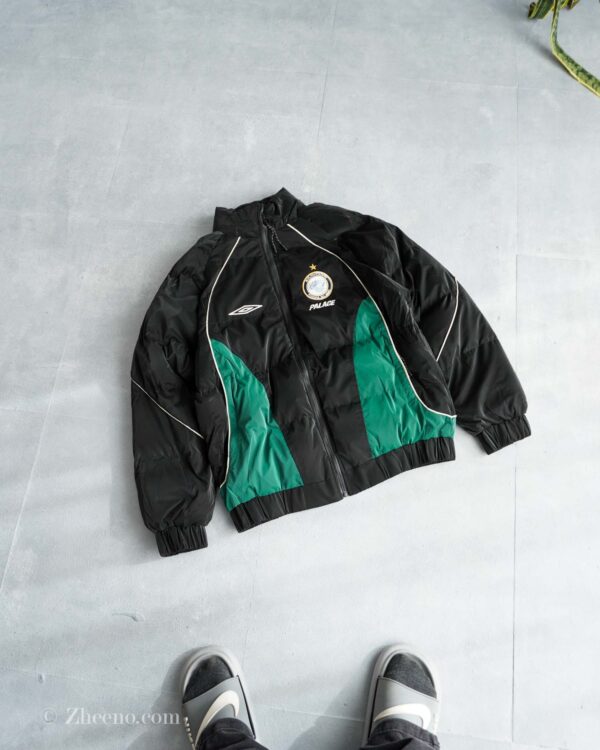 جکت کلاه دار مشکی سبز JTQ