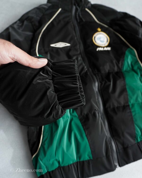 جکت کلاه دار مشکی سبز JTQ