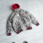 بامبر جکت خاکستری داخل پر کلاه دار EiderDown