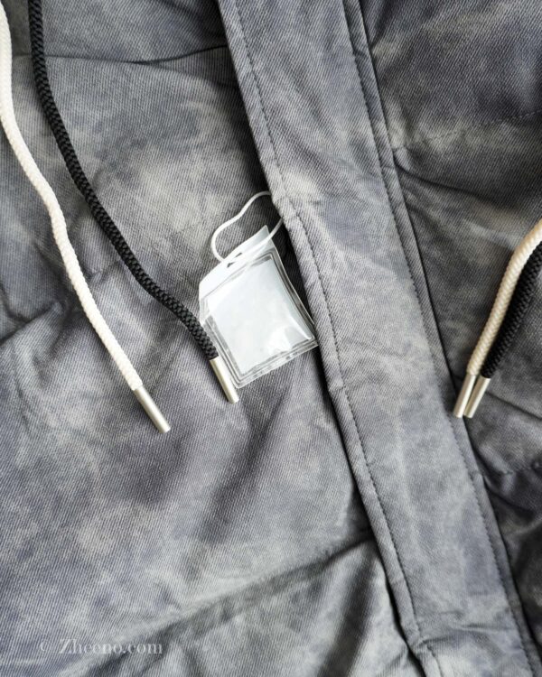 بامبر جکت خاکستری داخل پر کلاه دار EiderDown