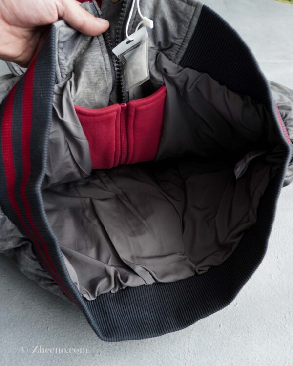 بامبر جکت خاکستری داخل پر کلاه دار EiderDown