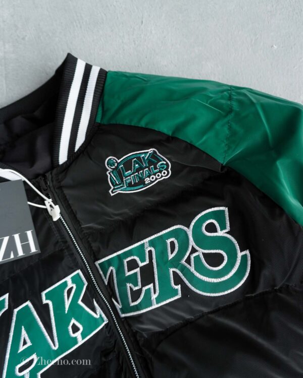 بامبر جکت کلاه دار دورنگ مشکی سبز JTQ