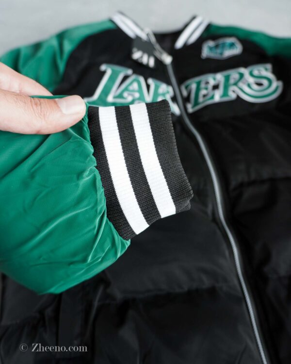 بامبر جکت کلاه دار دورنگ مشکی سبز JTQ