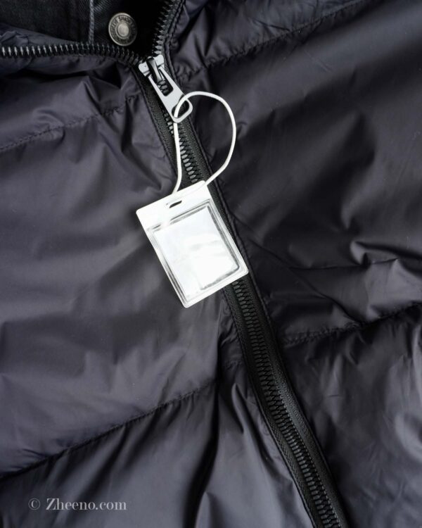 جکت کلاه دار مشکی ساده داخل پر EiderDown